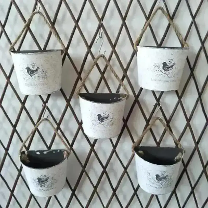 Maceta Colgante de Pared Rústica para Plantas Interior