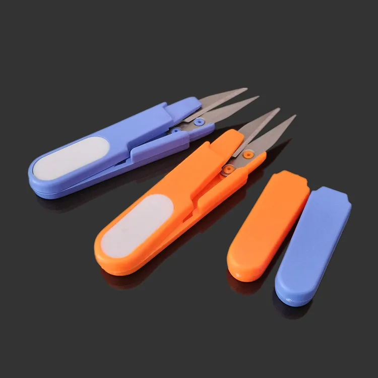 Cortador de tijeras portátil, herramienta de corte para exteriores con tapa, tijera en forma de U, cortador de hilo para cuentas, tijeras para sedal de pesca - imagen 5