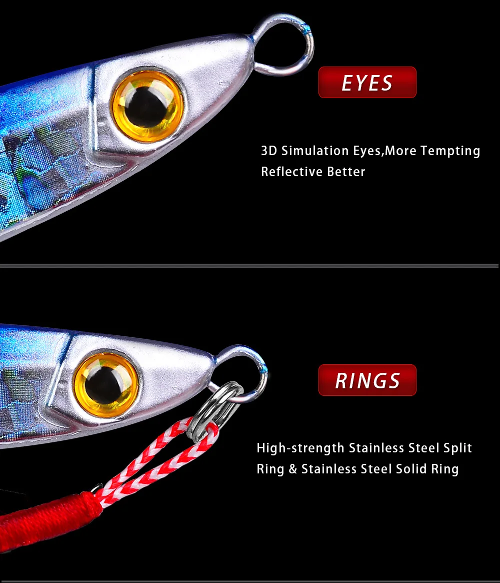 Ojos y anillos mejoran su experiencia de pesca con diseños realistas y duraderos