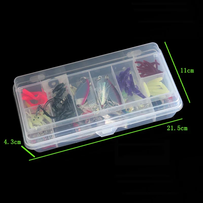 Kit de Señuelos de Pesca de piezas, cebo Artificial con anzuelo, Minnow/Popper, cuchara giratoria, 100 - imagen 5