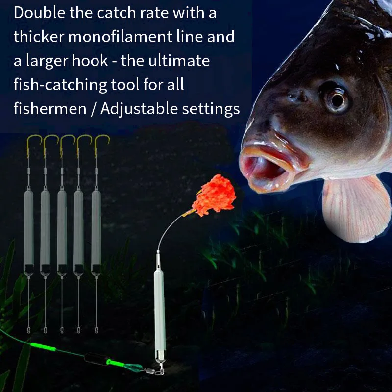 Montajes de pelo para carpa – Anzuelos dorados listos para usar - imagen 2