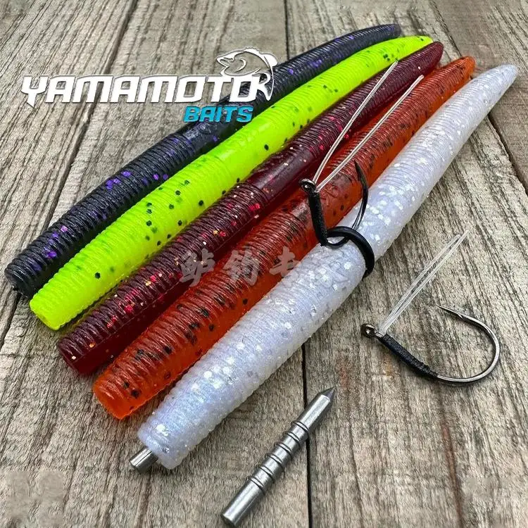 Japón importado yamamoto senko3 4 pulgadas luya cebo suave fideos gusano alta gravedad específica pozo negro - imagen 2