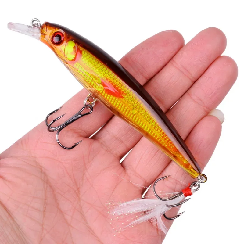 Minnow-señuelo de pesca profesional de plástico ABS, 11cm, 13,5g, profundidad de 2-4m, Swimbait de agua dulce y salada - imagen 2