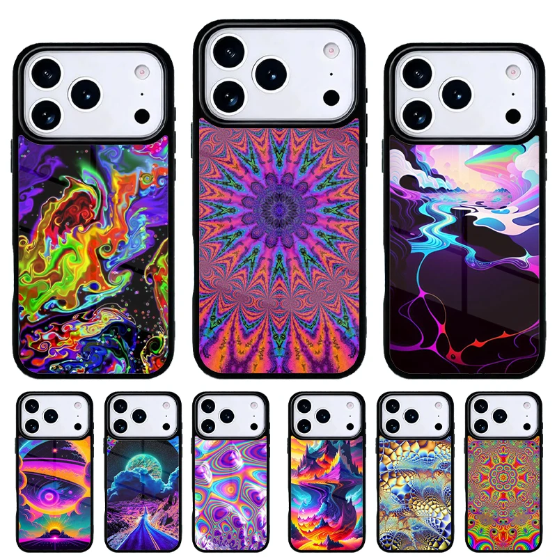 Funda Psicodélica Colorida para iPhone