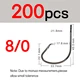 200pcs Size8I0 Black