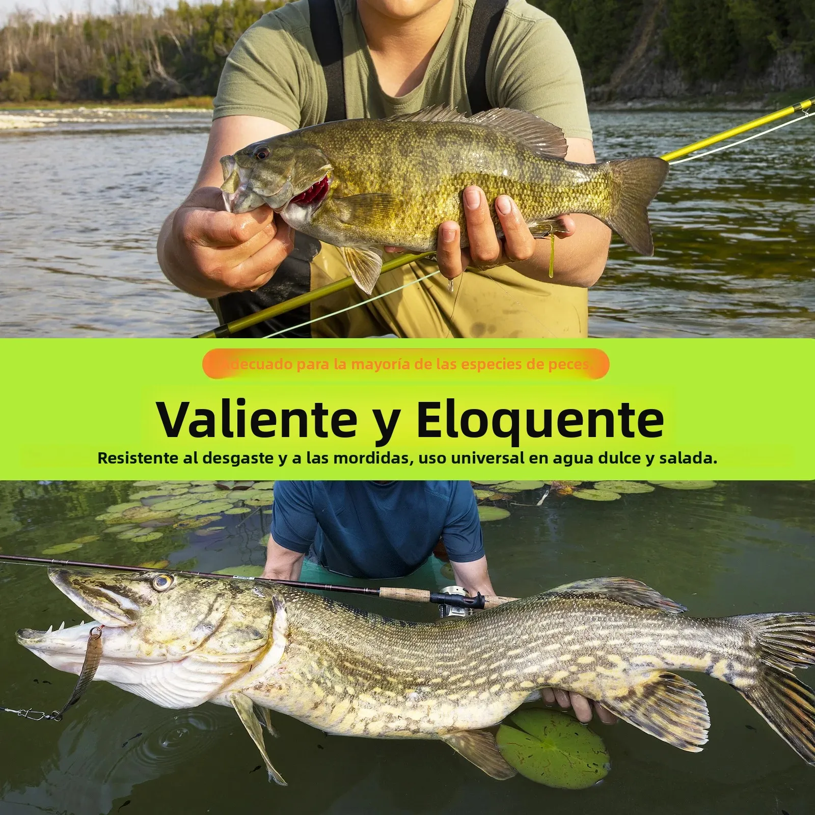 Líder de fluorocarbono con rodamiento giratorio y bloqueo a presión - imagen 5