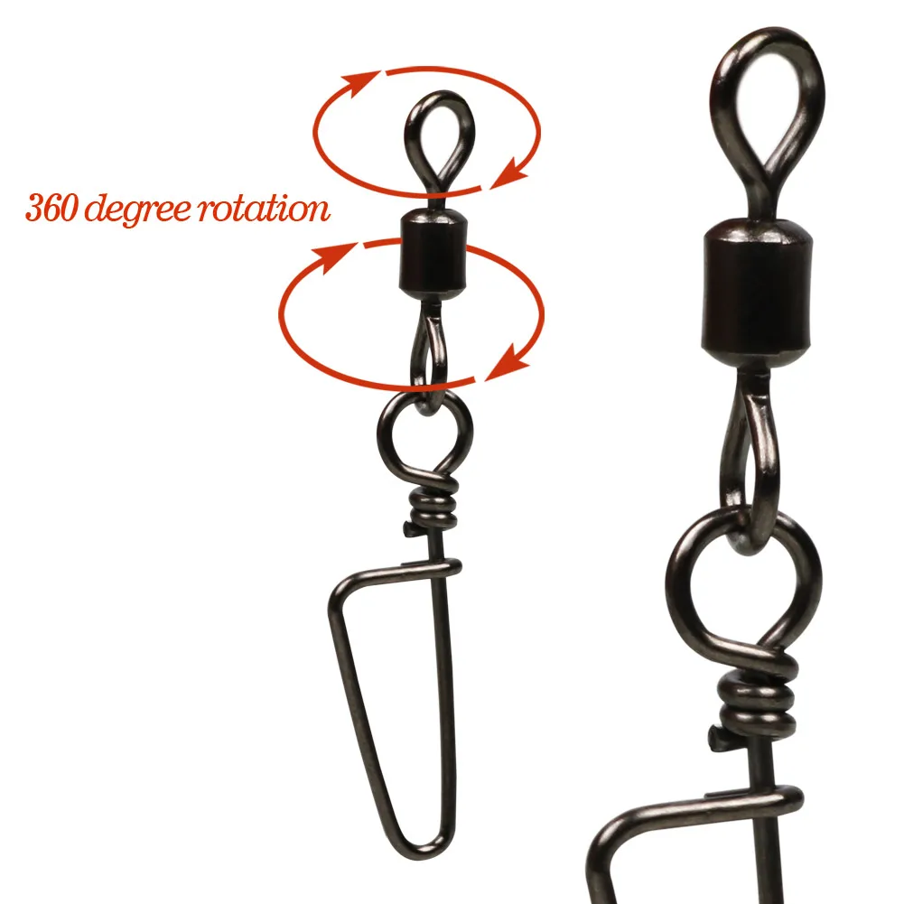Sougayilang 50 Uds accesorios de pesca de Lucio conector Pin rodamiento giratorio de acero inoxidable señuelo para anzuelo aparejos giratorios - imagen 3