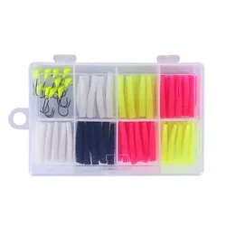 Kit vinilos y jig head WEIHE – Mini señuelos blandos aleación zinc