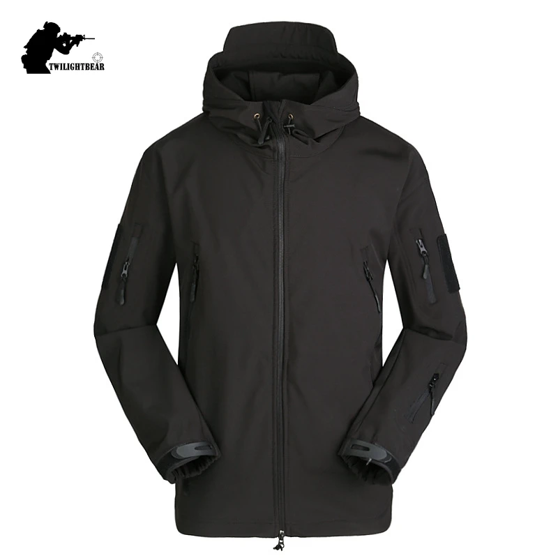 Chaqueta SoftShell impermeable para hombre, ropa de caza de camuflaje, chaquetas de forro polar con múltiples bolsillos, abrigos de escalada para acampar al aire libre - imagen 2