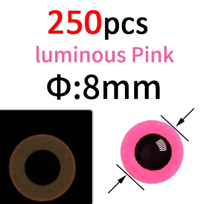 250pcs pink 8mm