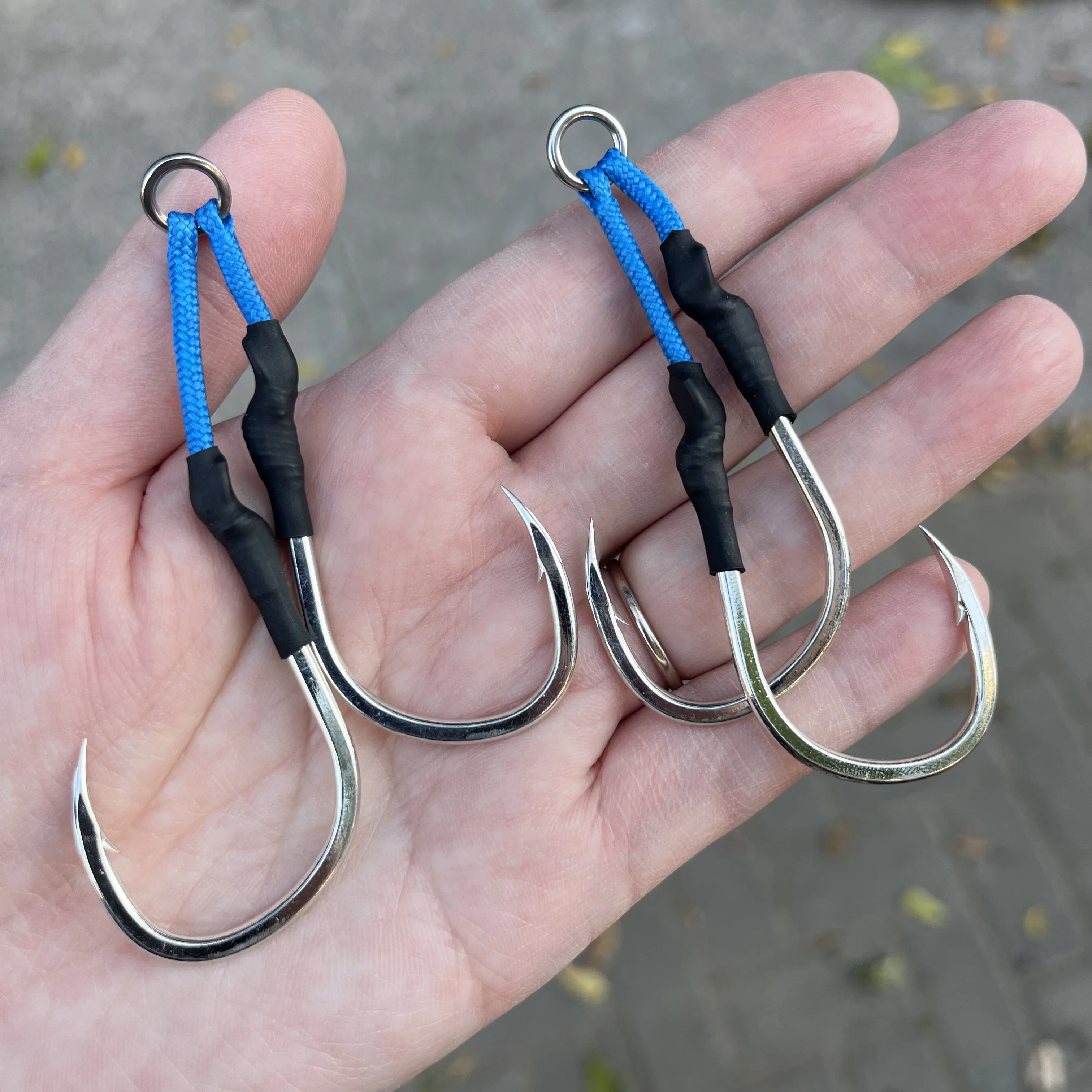 OBSESSION HK042 2 unids/bolsa 2/0 3/0 5/0 7/0 9/0 gancho de contador señuelo de Jigging pesado gancho trasero ganchos de asistencia de Jigging de Metal de alta resistencia - imagen 4