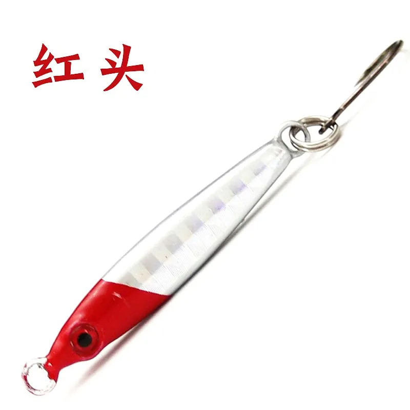 MUKUN 5 uds Mini plantilla de Metal cuchara señuelo de pesca 3g/5g pescado pequeño con un solo gancho señuelo de pesca de lubina - imagen 5