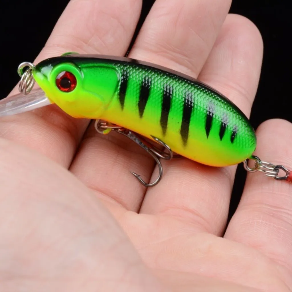 Señuelo de pesca de 6cm/9,8g, Swimbait Crankbait, cebos duros oscilantes para lubina, trucha, agua dulce y salada - imagen 2