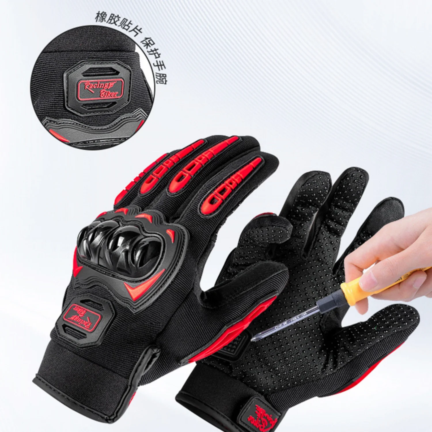 Guantes tácticos de moda, guantes antideslizantes transpirables para hombres y mujeres, guantes protectores para ciclismo al aire libre, montar, acampar, 1 par - imagen 5