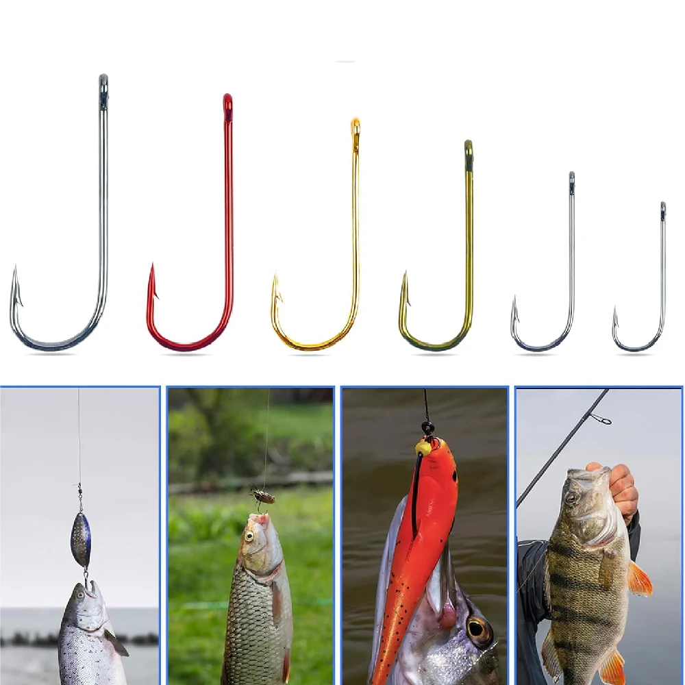 150 Uds. Kit de anzuelos de pesca Aberdeen, anzuelos de alambre ligero de vástago largo, anzuelos de pesca para atar moscas para lubina, trucha, tipo de pez Pan - imagen 4