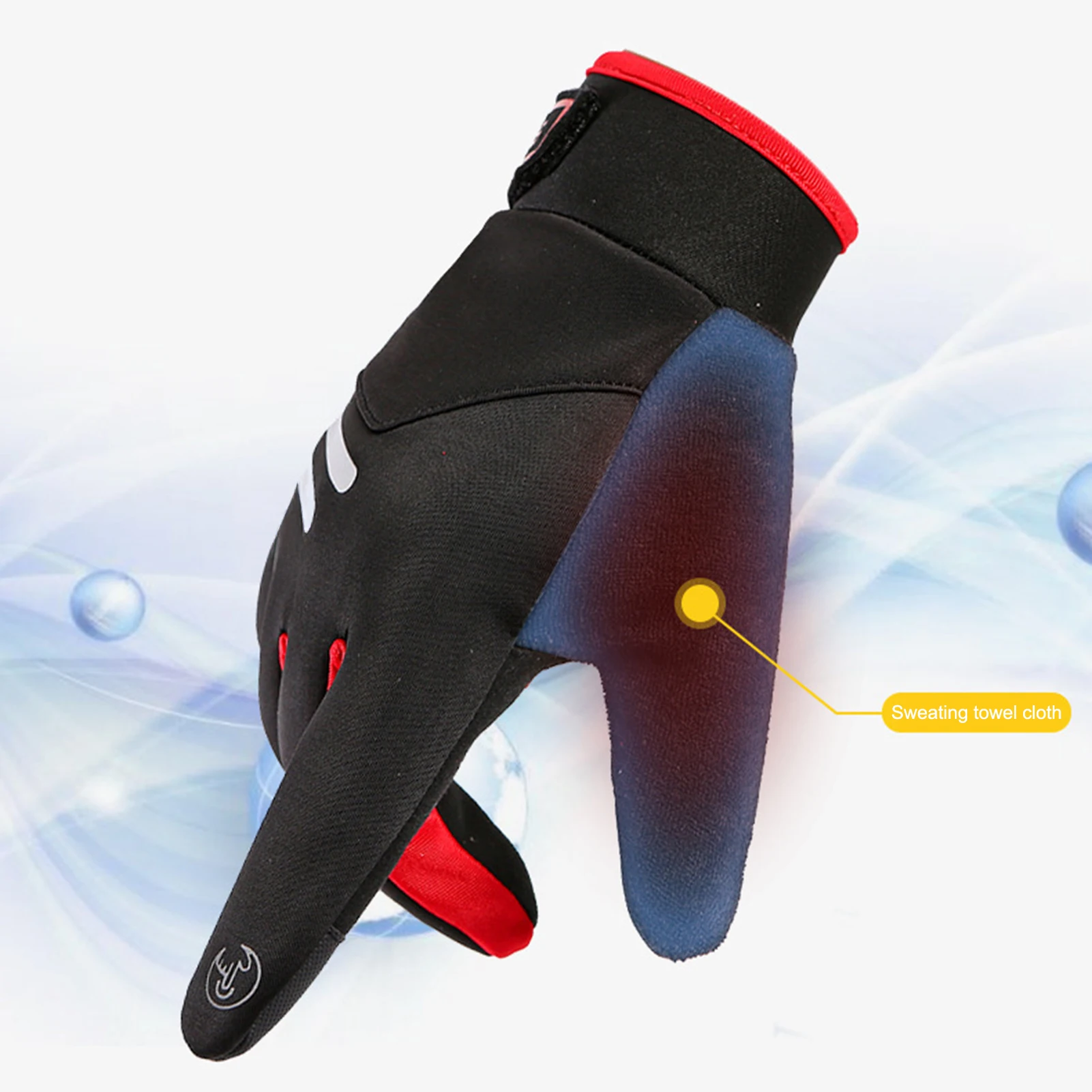Guantes de pesca de invierno para hombres y mujeres, guantes deportivos impermeables para pesca, ciclismo, Camping, manoplas gruesas de felpa con pantalla táctil - imagen 5