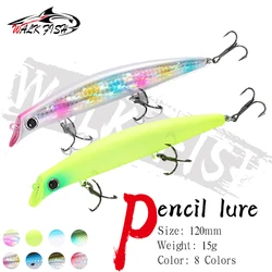 Walk Fish señuelo pencil topwater para lubina hundimiento lento