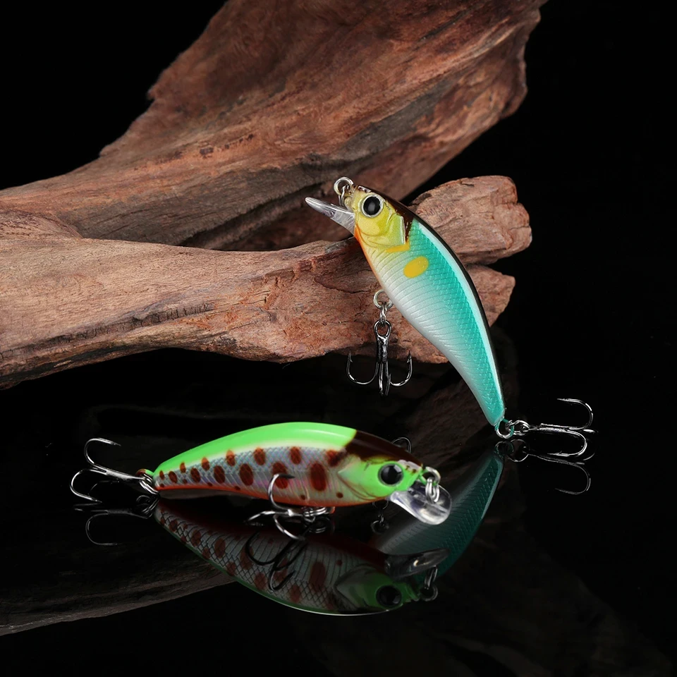 WALK FISH-señuelo Micro Minnow, 46mm, 3,7g, Pesca Artificial, trucha, carpa, Jerkbait, lubina, Lucio, pesca, corriente, lago, cebos duros, 1 Uds. - imagen 2