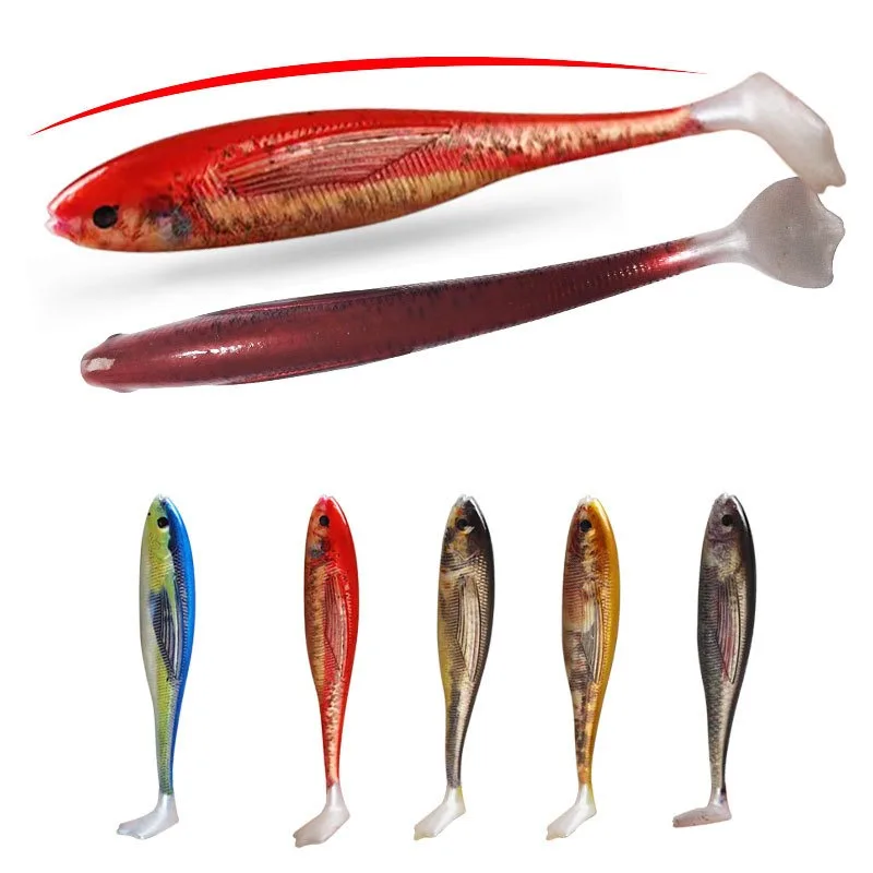 Cebo suave para peces voladores, cola en T 3D, cebo de simulación de papel de aluminio, pesca de Barstow, pesca en el mar, cebo de atún para lubina, 9G/11G - imagen 5