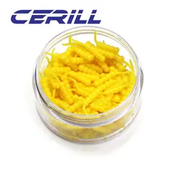 Cermill Señuelo de pesca suave con gusano 20 mm - Kit
