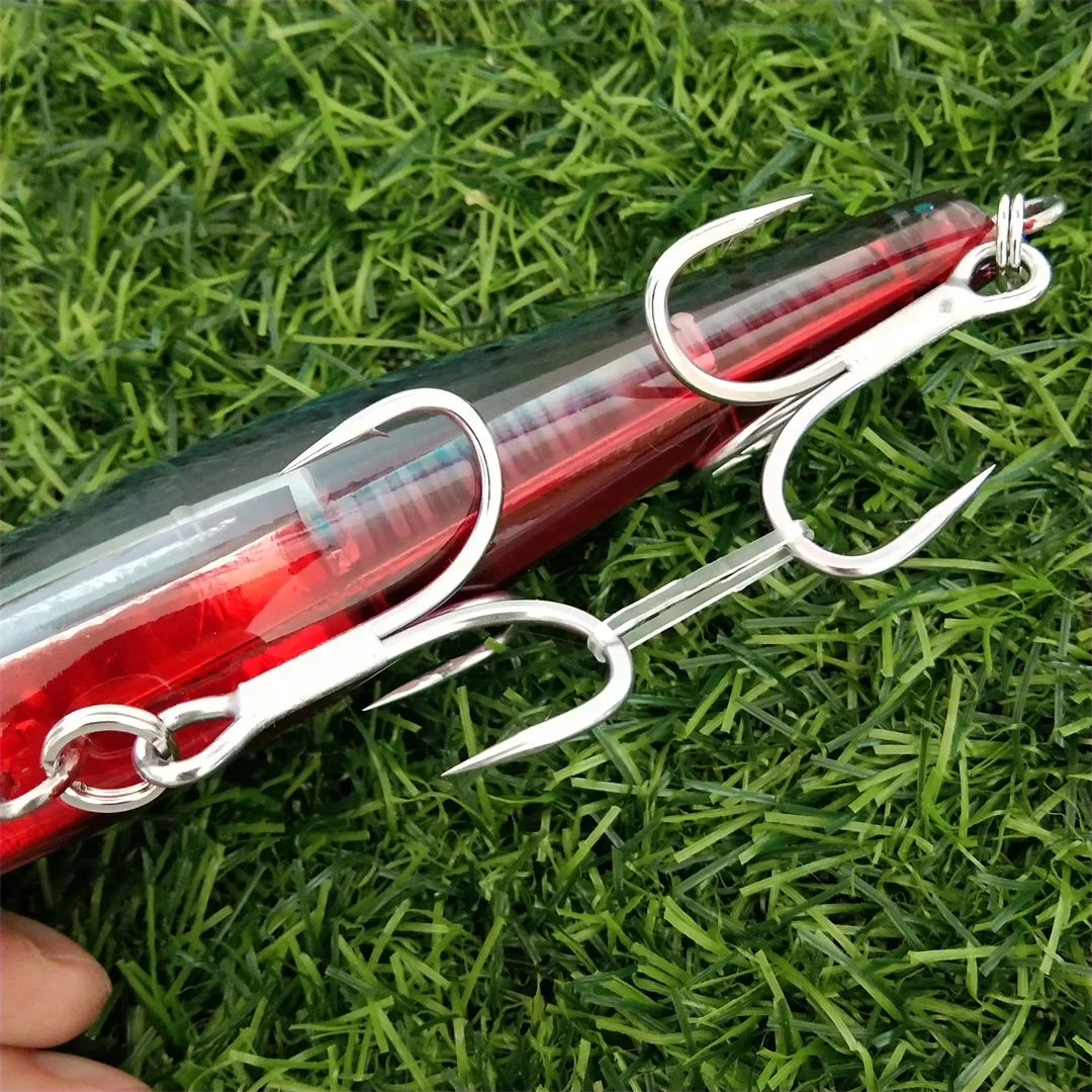 2 uds 150mm 77g hundimiento en alta mar Twitch cebo señuelo de pesca Jerkbait resistente 4X ganchos cebo duro Artificial Señuelos de Pesca - imagen 4