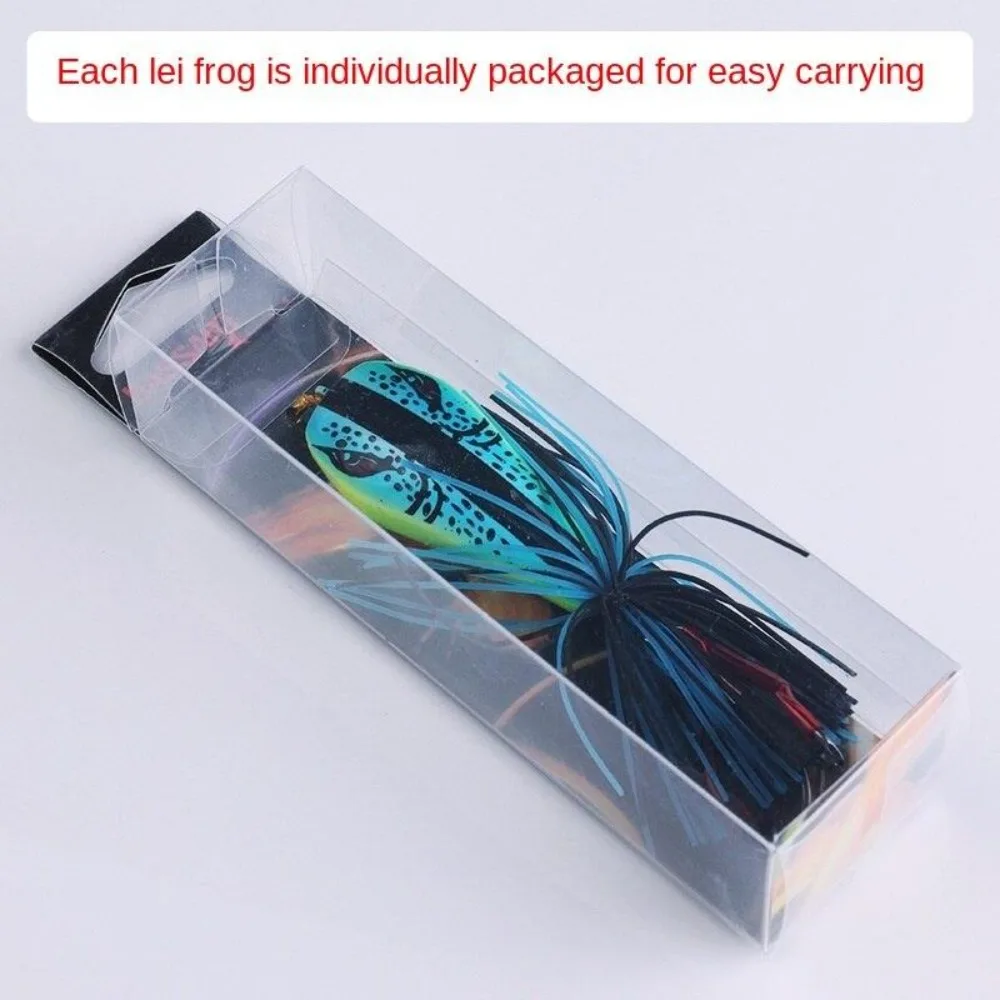 Señuelo de rana saltar Haruan 9g, Señuelos de pesca flotantes sin malezas con anzuelos dobles afilados, cebos de simulación de cabeza de serpiente y rana - imagen 3