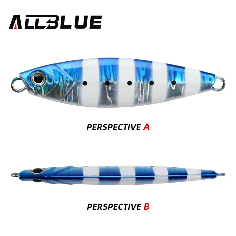 ALLBLUE WAHOO-señuelo de pesca de lubina Artificial, anzuelo de Metal, cuchara de Jigging de orilla, 20G, 30G, 40G, 60G, arrastre de fundición - imagen 3