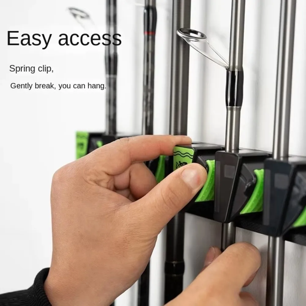 Estante para caña de pescar montado en la pared, soporte fijo para almacenamiento de garaje, soporte fijo Horizontal, soporte montado en el techo - imagen 3