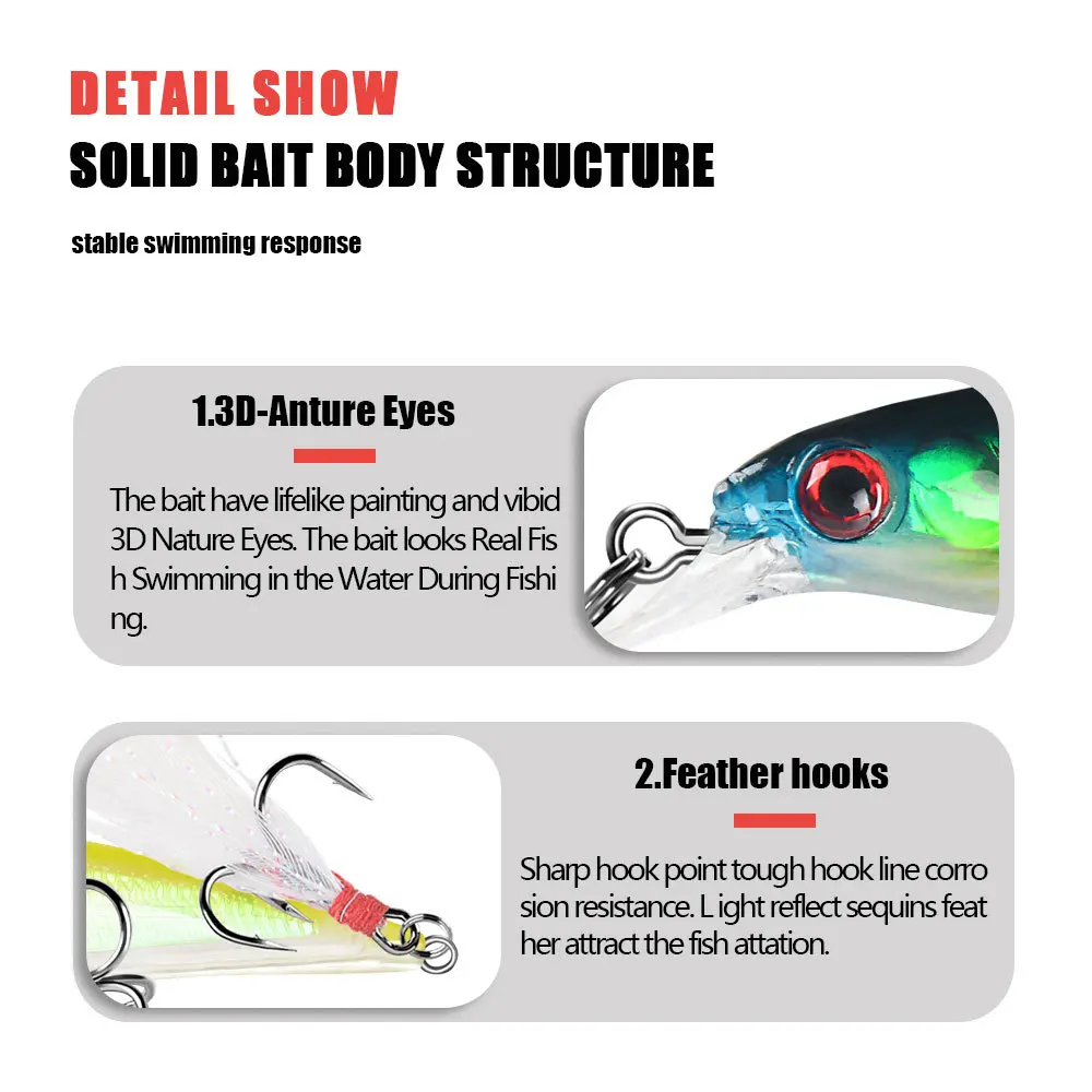 Señuelos de Pesca flotantes de 90mm y 8g, cebo Artificial Wobbler para trucha de agua dulce, Lucio, carpa, Swimbait, equipo de Pesca - imagen 4