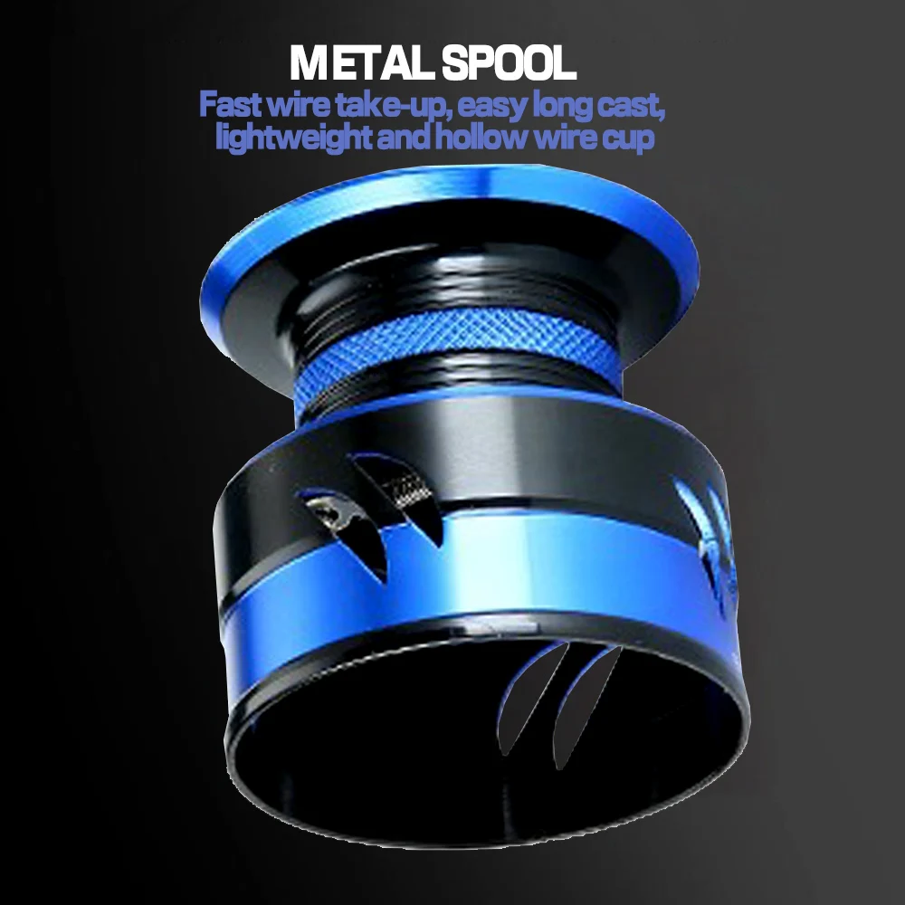 GHOTDA-carrete de pesca basculante CNC, bobina de línea de gran capacidad, con mango de Metal, rueda giratoria de gran potencia, para todas las aguas - imagen 5