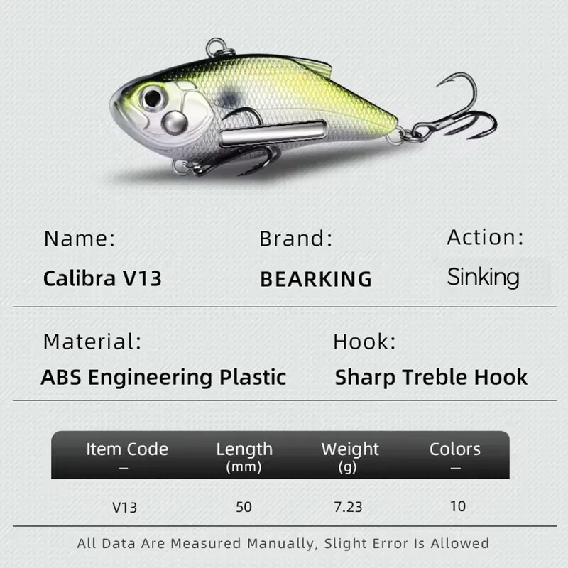BEARKING 5cm 7g marca superior Wobblers profesionales Señuelos de Pesca cebo vibratorio para pesca en hielo accesorios artificiales - imagen 3