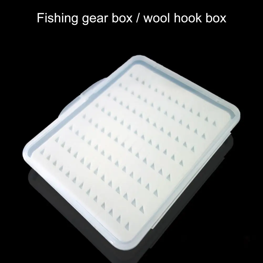 Caja de almacenamiento de aparejos de cebo de pesca, caja de señuelos de aparejos de pesca translúcida impermeable, caja de aparejos de pesca de espuma triangular desmontable - imagen 2