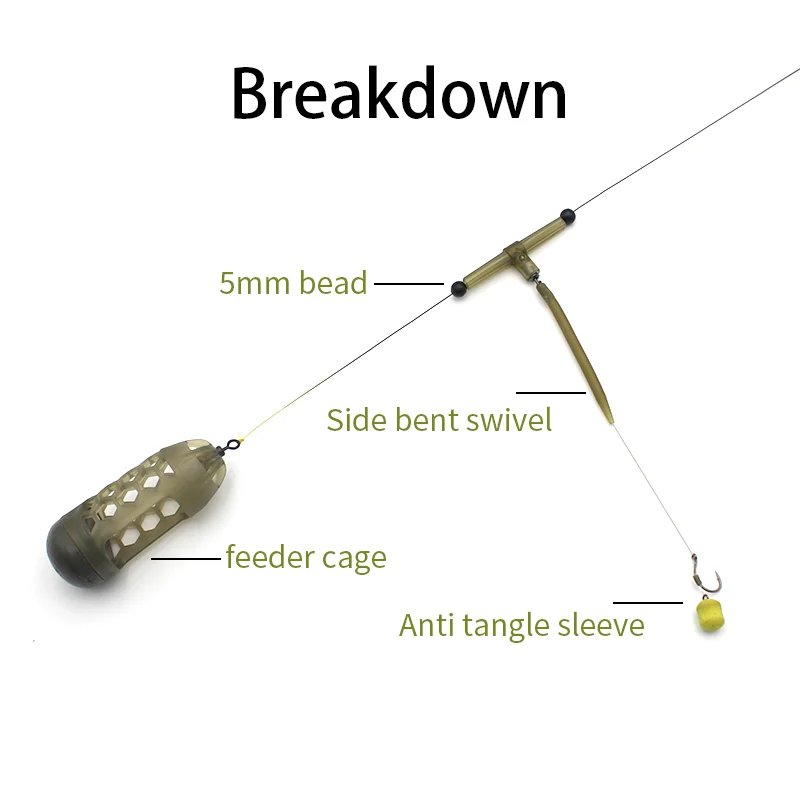 Aparejos de pesca de carpa, jaula de cebo 30/40/50G, jaula de cebo de liberación rápida, cesta, método de cebo, jaula alimentadora, accesorios de aparejos de pesca, 1 ud. - imagen 5