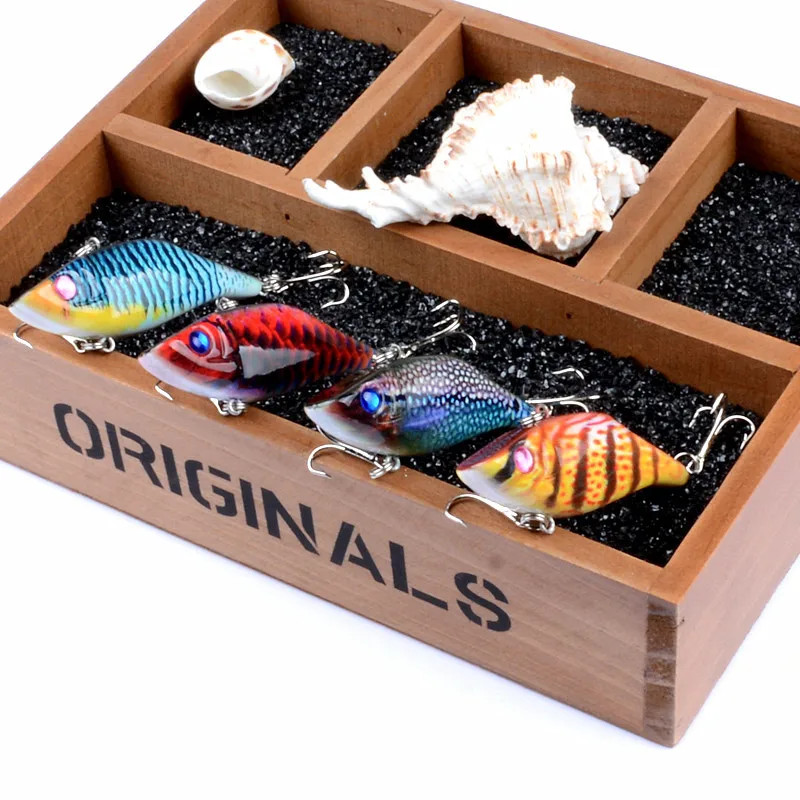 Luya cebo con revestimiento de plástico, capa de natación completa UV, cebo de plástico con estampado en caliente, Vib7cm/11g, cuentas de anillo de cebo biónico - imagen 2