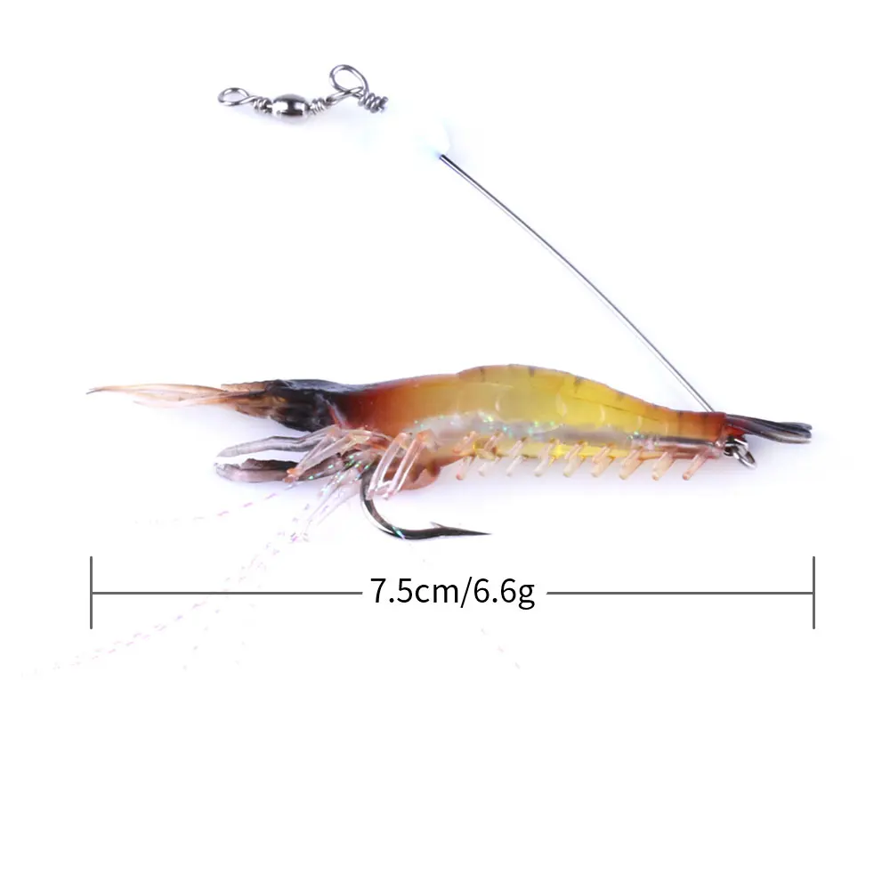 Señuelo de silicona luminoso con anzuelo giratorio para lubina - imagen 5