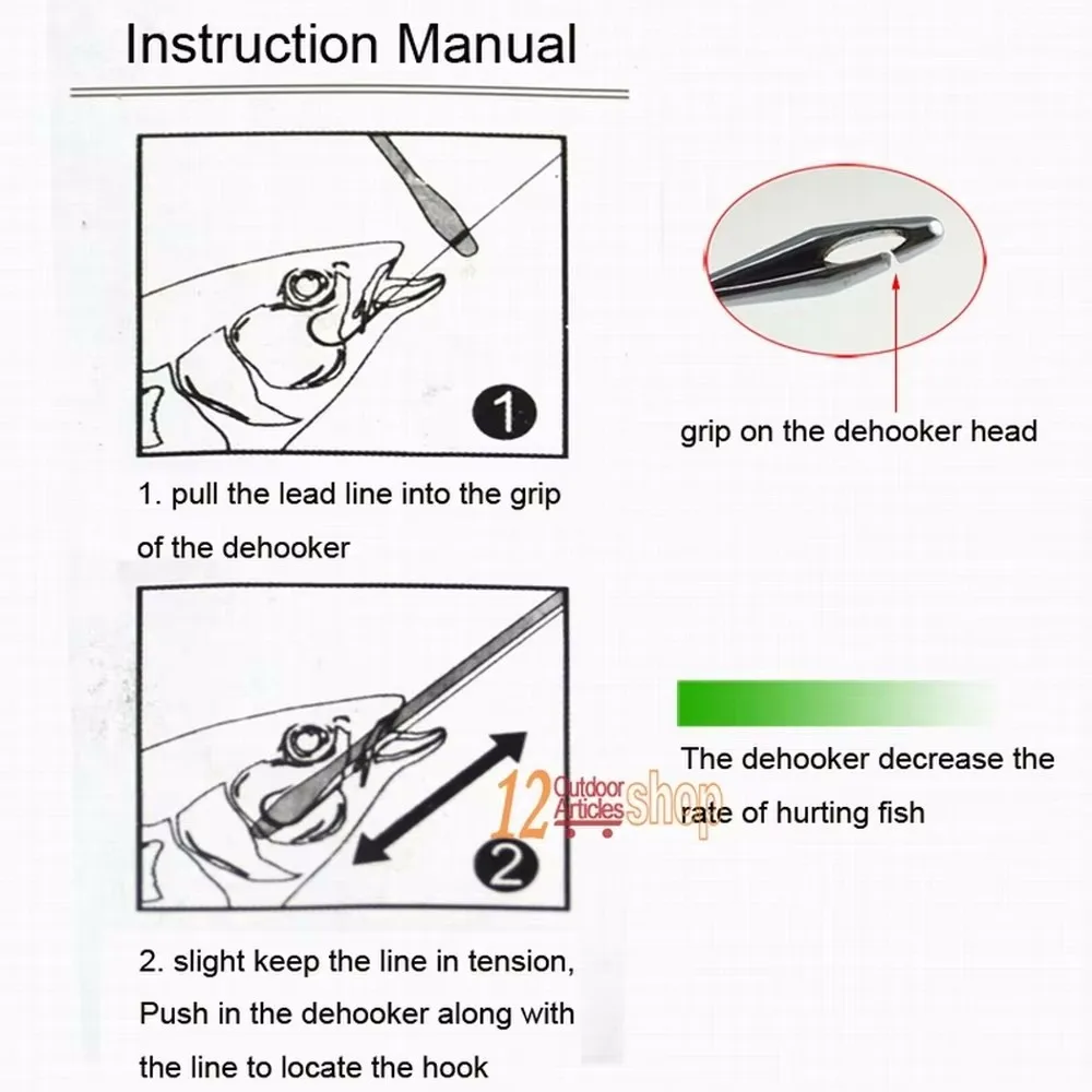 MNFT-removedor de anzuelos de pesca de acero inoxidable, cabezal liso, nueva herramienta de extracción, anzuelos de pesca de carpa, accesorio Dehooker, 1 unidad - imagen 4