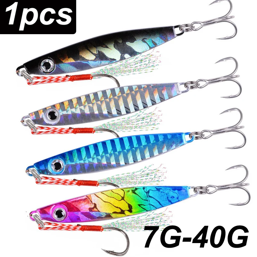 Señuelo de pesca con plantilla de Metal de calidad, 40g-7g, cebo duro para pesca de lubina, aparejos de cebo para trucha, Jigging, plantillas de señuelos de agua salada, 1 Uds.