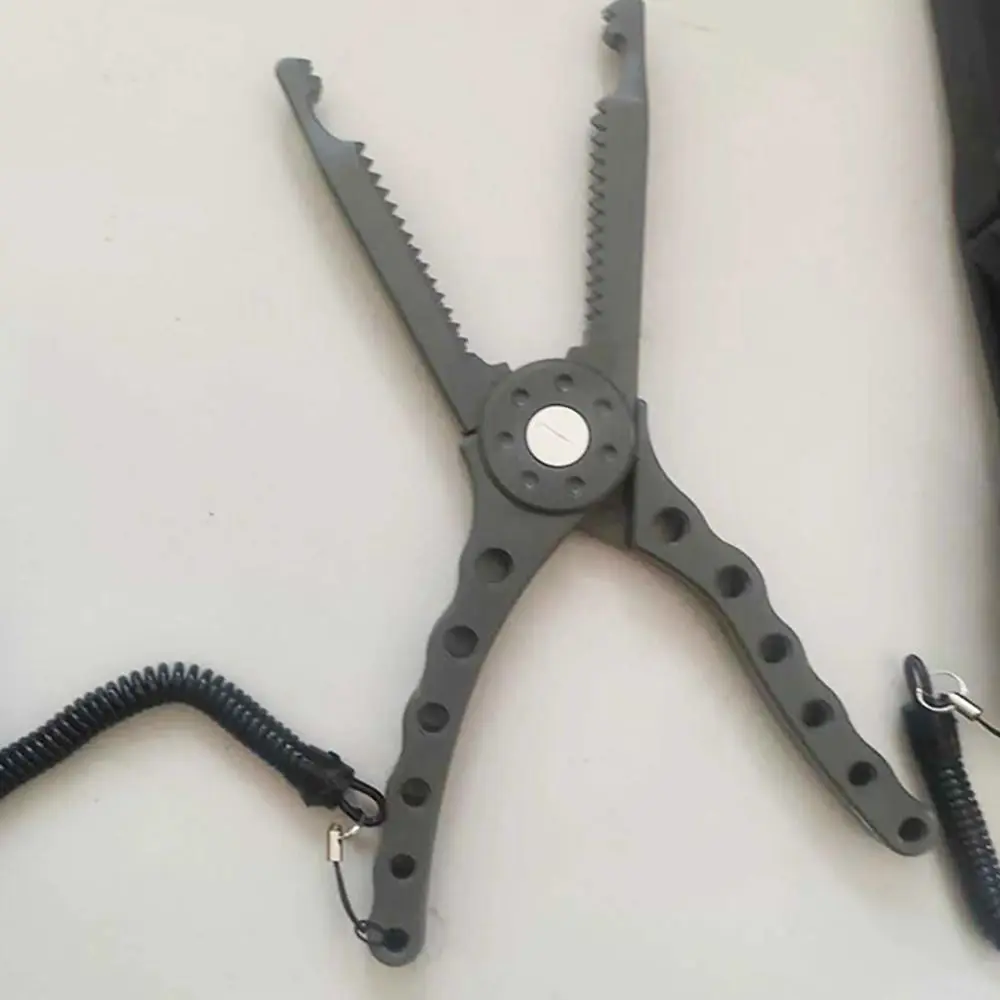 1 Stuks Nieuwe Skidproof Vis Mond Grabber Verstelbare Touw Metalen Vis Lip Klem Platte Pincet Visgerei Tool - imagen 5