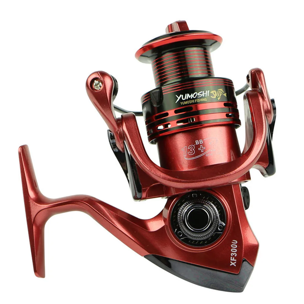 Carrete de pesca rueda giratoria 13 + 1 BB 1000 - 7000 serie 5,5: 1 4,7:1 verde fresco lujo Navidad rojo EVA mango intercambiable - imagen 5