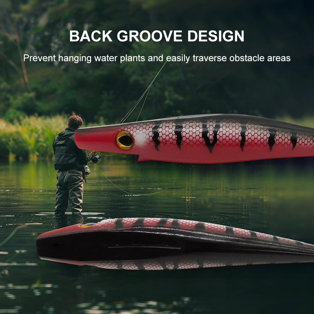 KESFISHING Hog Shad 4 "5" 6 "8" pulgadas Pesca Isca cebo Artificial para gran captura Pesca en el mar Wobblers pesca de invierno Pesca suave - imagen 5