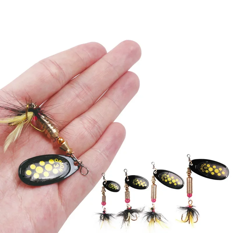 Cebo Swimbait Artificial, señuelo de pesca giratorio, Wobbler, cuchara para trucha, plantilla, cebo de pesca con mosca, señuelos duros de mar con anzuelos triples de plumas - imagen 3