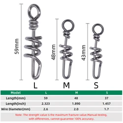 DNDYUJU, 10 Uds., Pin de señuelo de pesca de acero inoxidable, hebilla en forma de hilo, gancho a presión, conector de señuelo para accesorios de pesca en el mar