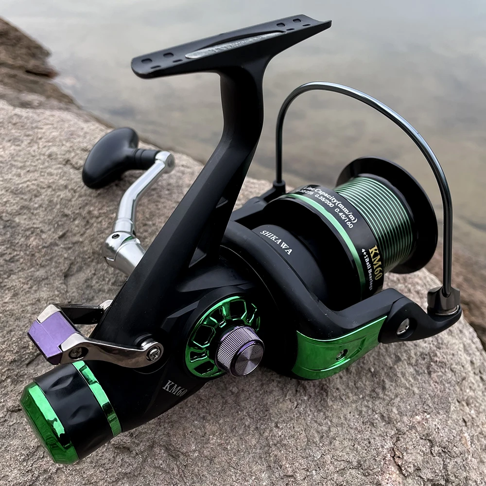 GHOTDA-carrete de pesca KM5000 KM6000 SeriesAll, Metal CNC, brazo basculante, carrete de Metal giratorio, rueda de carpa de agua dulce/salada - imagen 5