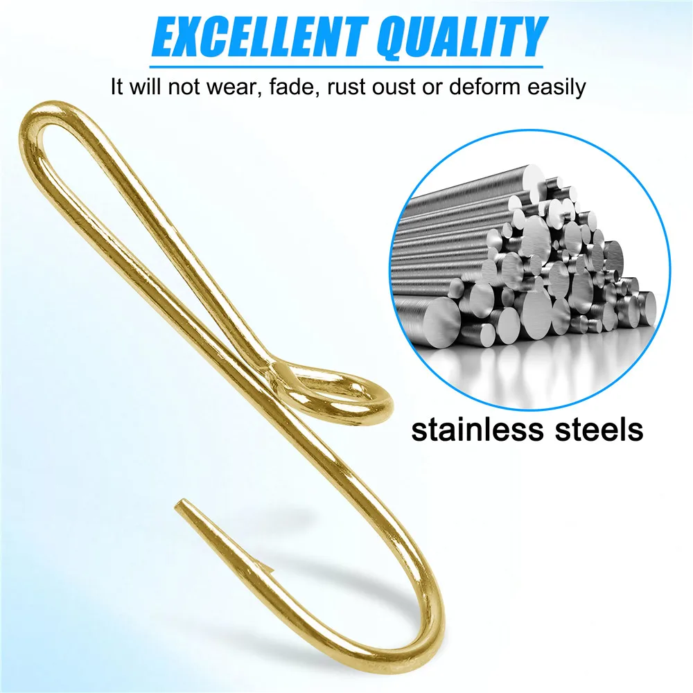 10 Uds. De anzuelo para exteriores, Clip para sombrero, Pin para sombreros, anzuelo de color personalizado para sombrero, anzuelos de pesca dorados/negros, cierre para dinero/pajarita - imagen 5