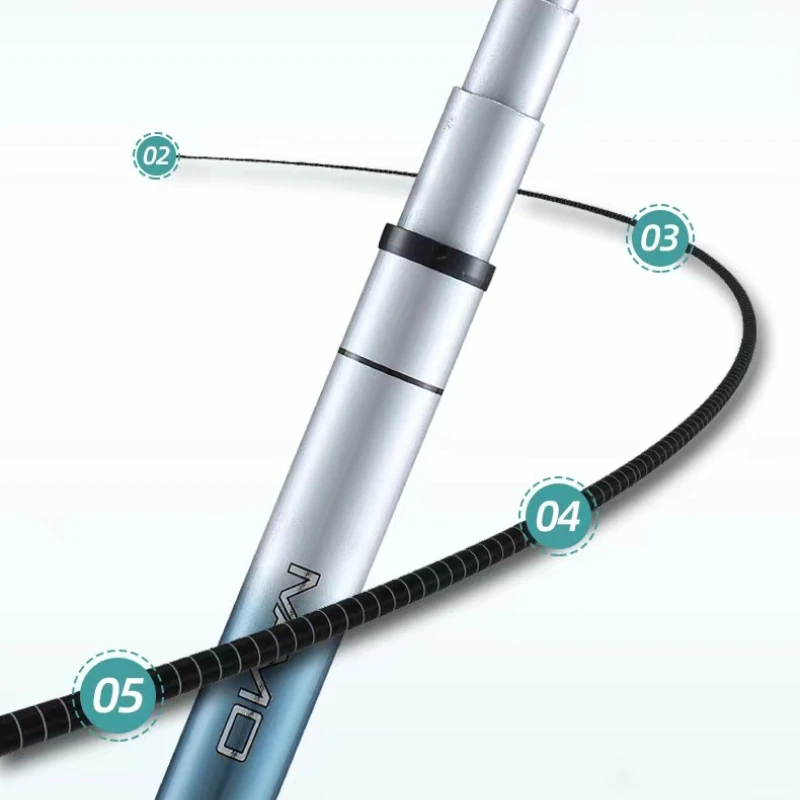 Caña de pescar de carbono superduro, caña de mano de sección larga tradicional de Taiwán, 9M, 10M, accesorios de Pesca - imagen 3