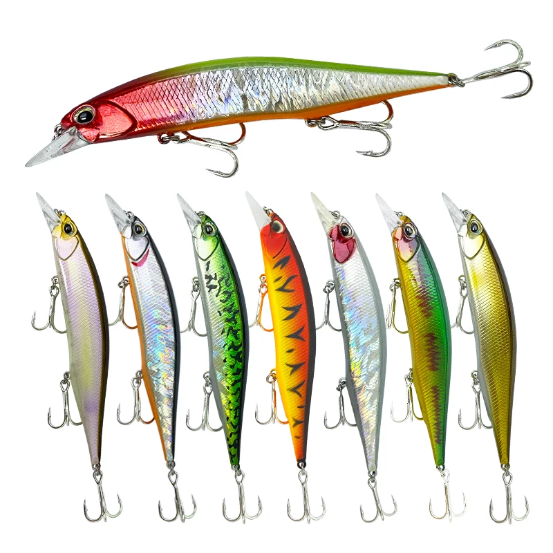 Señuelo flotante para Pesca de pececillos, cebo Artificial para agua salada, trucha, lubina, Wobbler, Jerkbait, Swimbait, suministros de Pesca, 120mm, 18,5g - imagen 3