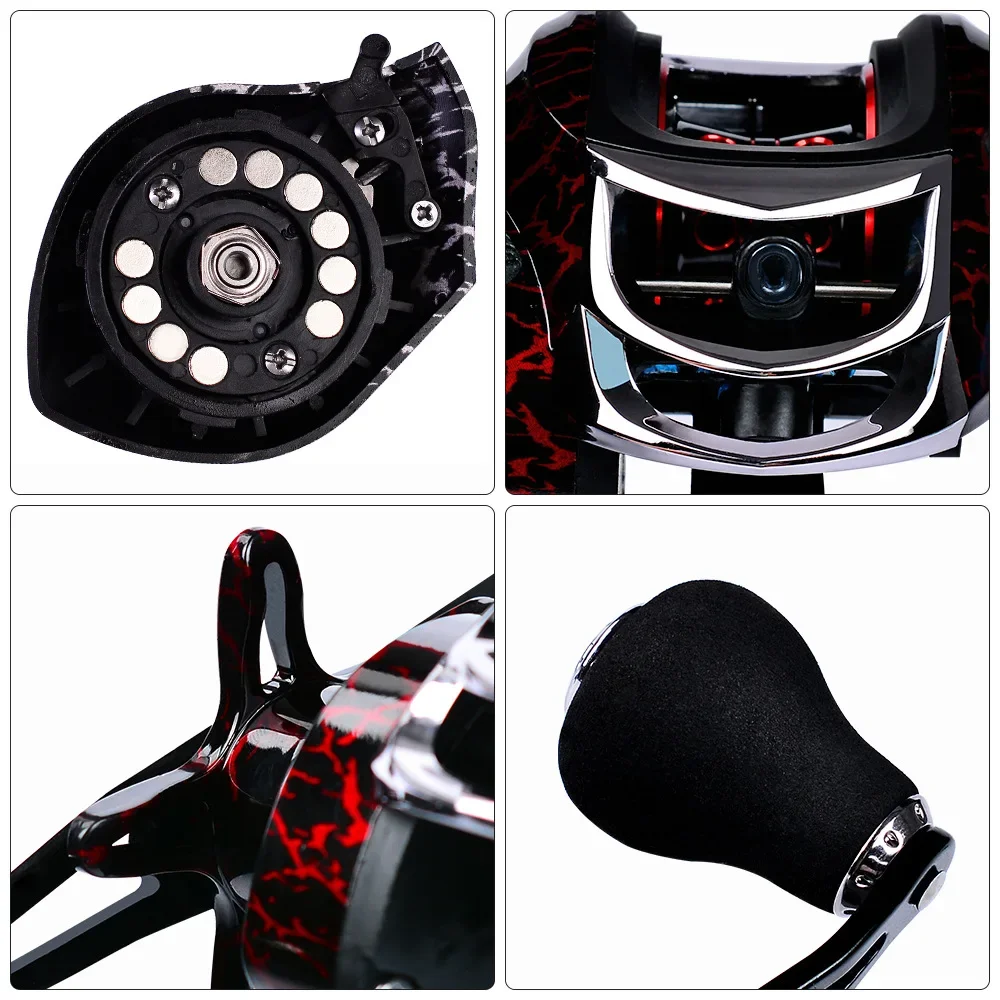 Carrete de pesca Baitcasting 7,2: 1 relación de engranaje arrastre máximo 8kg con carrete de aluminio bobina ultraligera para rueda de pesca de agua dulce - imagen 5