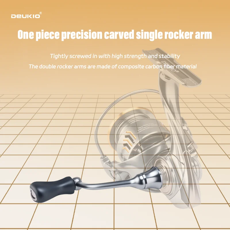 Carrete giratorio DEUKIO resistente al agua, relación de engranaje 5,2: 1, 6 + 1BB, mango CNC, potencia máxima de arrastre de 6KG, carrete de pesca para agua dulce y salada - imagen 4