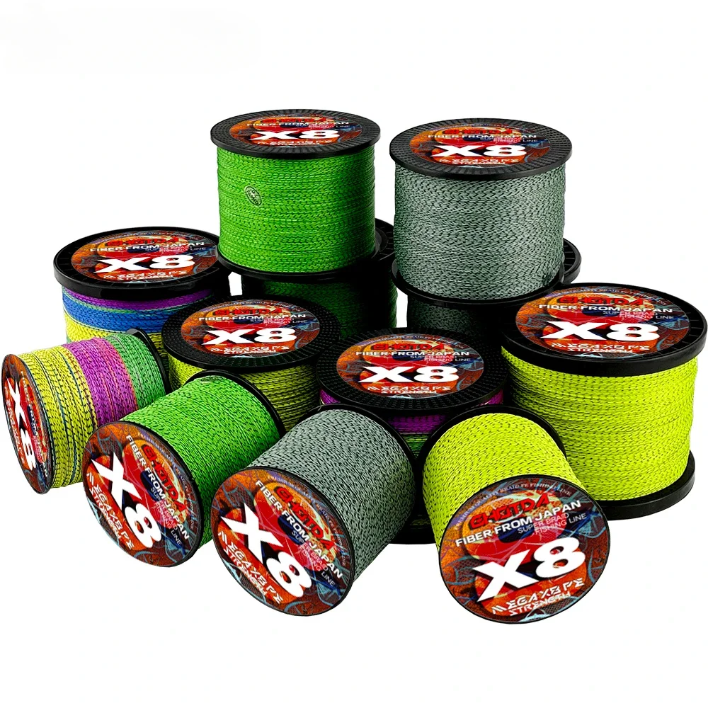 Ghotda-línea de pesca trenzada de 4/8 hebras, sedal de pesca de 300M, 18-80LB, multifilamento moteado, tejido con mosca, aparejos de pesca de carpa en el mar - imagen 2