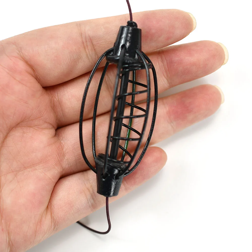 1 Juego de alimentador de pesca de carpa, cebos de pesca, jaulas, juego de aparejo de anzuelo, alimentador de método en línea, accesorios para aparejos de pesca - imagen 3